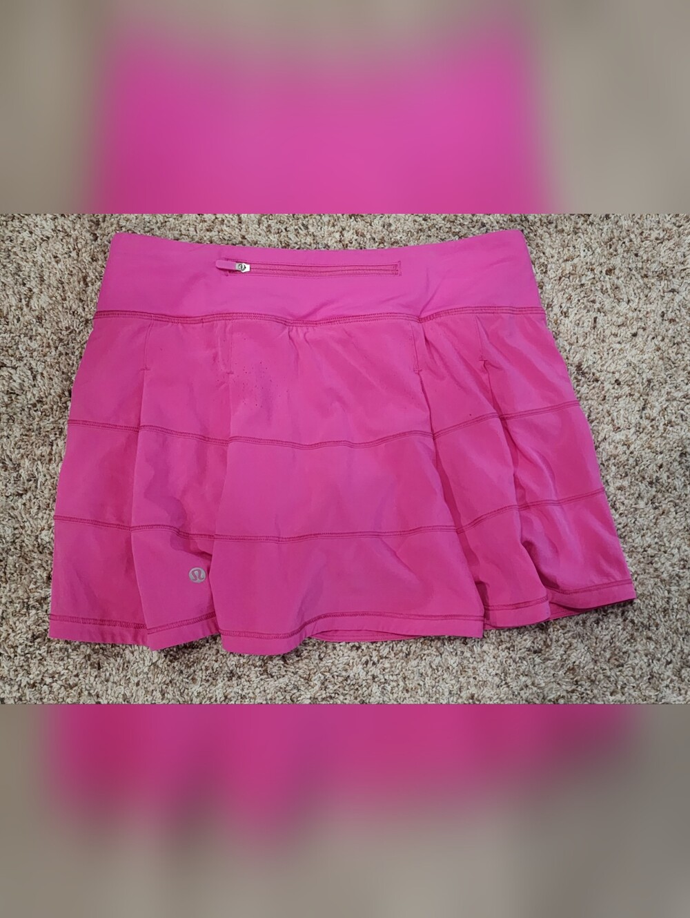 The Lululemon Pace Rival Mid-Rise Skirt Sonic Pink Sz 4 Like New - Picture 6 of 11